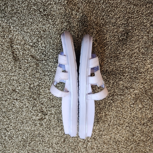 SAM EDELMAN Valeri Logo Emblem Footbed Slide Sandals In Misty Lilac Size 8 - Picture 2 of 7